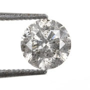 0.66 CT, 5.4 MM, Natural Loose Diamond, Salt And Pepper Diamond, Round Brilliant Cut Diamond - Minimal Carbon