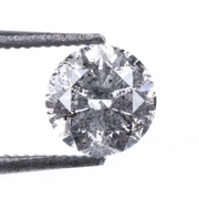 0.72 CT, 5.6 MM, Natural Loose Diamond, Salt And Pepper Diamond, Round Brilliant Cut Diamond - Minimal Carbon