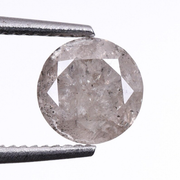 0.51 CT,4.8 MM, Natural Loose Diamond, Salt And Pepper Diamond, Round Briliiant Cut Diamond - Minimal Carbon