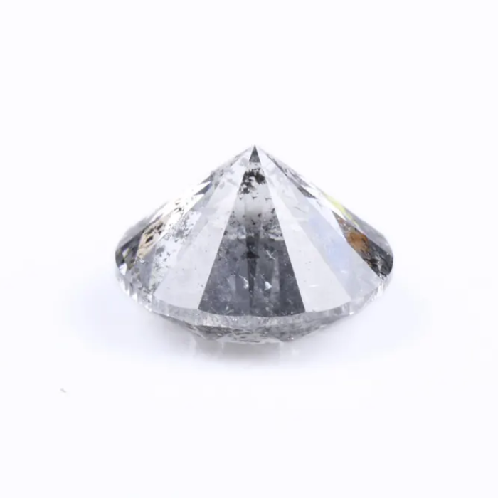 0.72 CT, 5.6 MM, Natural Loose Diamond, Salt And Pepper Diamond, Round Brilliant Cut Diamond - Minimal Carbon