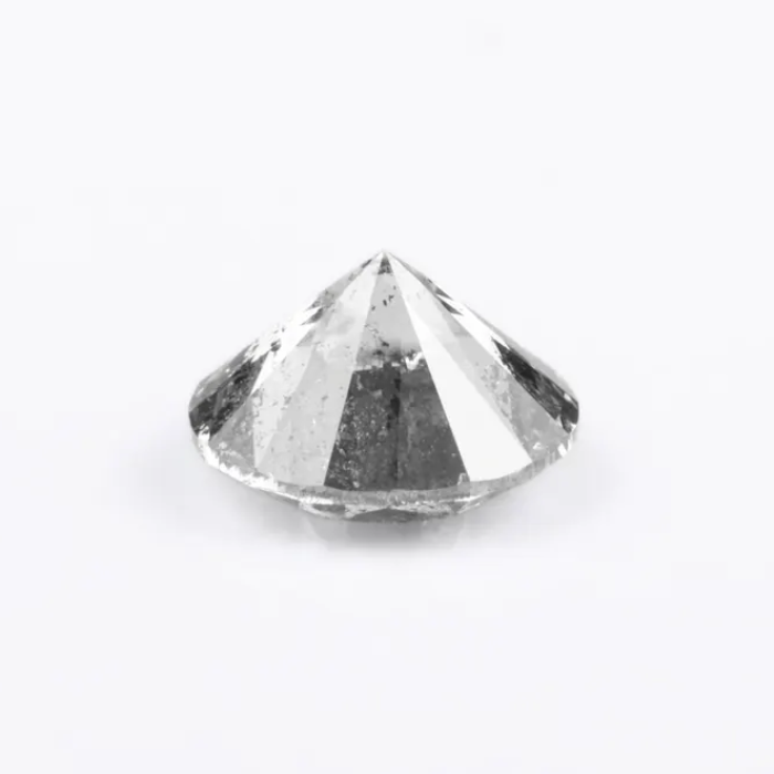 0.55 CT, 5.2 MM, Natural Loose Diamond, Salt And Pepper Diamond, Round Brilliant Cut Diamond - Minimal Carbon