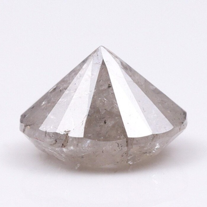 0.51 CT,4.8 MM, Natural Loose Diamond, Salt And Pepper Diamond, Round Briliiant Cut Diamond - Minimal Carbon
