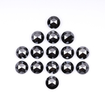 Natural Loose Round Rose Cut Black Earth Mined Diamond