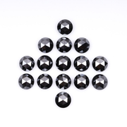 Natural Loose Round Rose Cut Black Earth Mined Diamond
