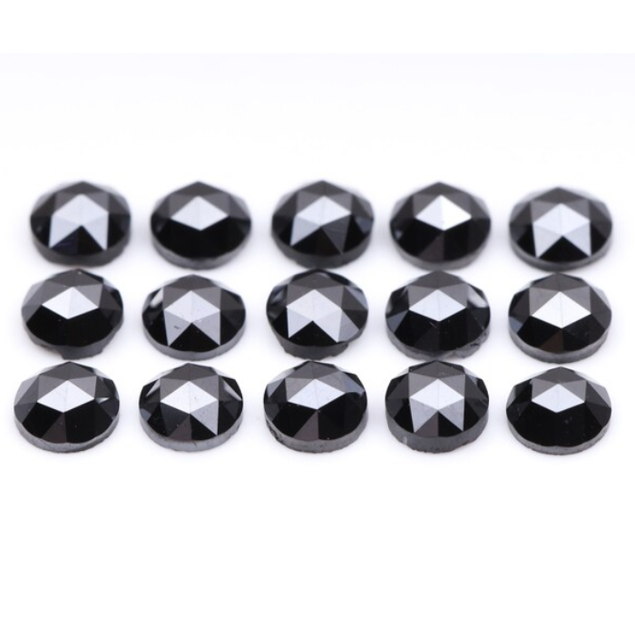 Natural Loose Round Rose Cut Black Earth Mined Diamond