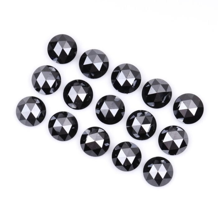 Natural Loose Round Rose Cut Black Earth Mined Diamond