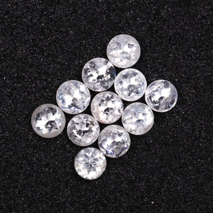 Natural Loose Round Rose Cut Earth Mined Diamond - Minimal Carbon