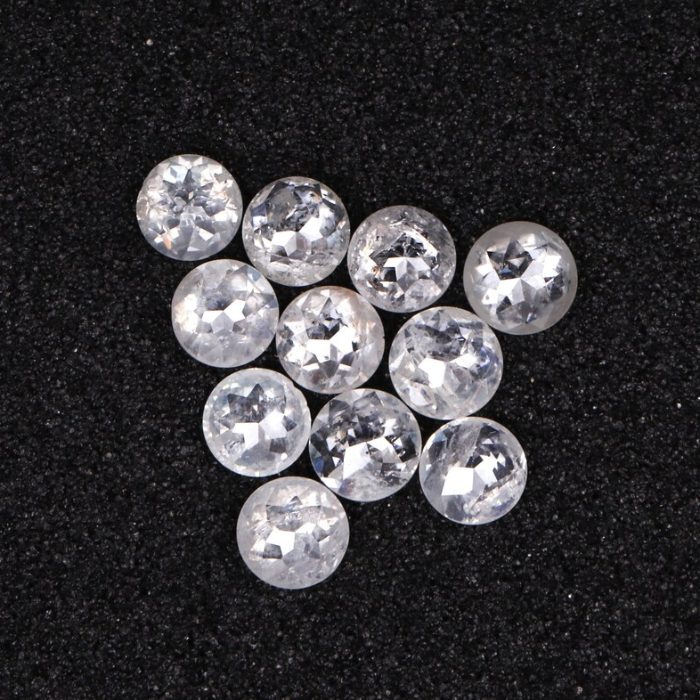 Natural Loose Round Rose Cut Earth Mined Diamond - Minimal Carbon