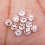 Natural Loose Round Rose Cut Earth Mined Diamond - Minimal Carbon