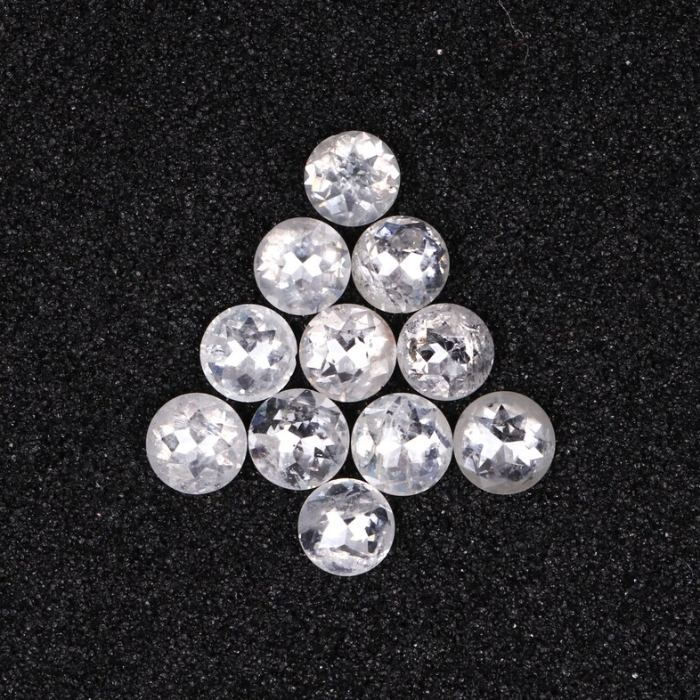Natural Loose Round Rose Cut Earth Mined Diamond - Minimal Carbon