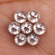 Natural Loose Round Rose Cut White Earth Mined Diamond - Minimal Carbon