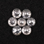 Natural Loose Round Rose Cut White Earth Mined Diamond - Minimal Carbon