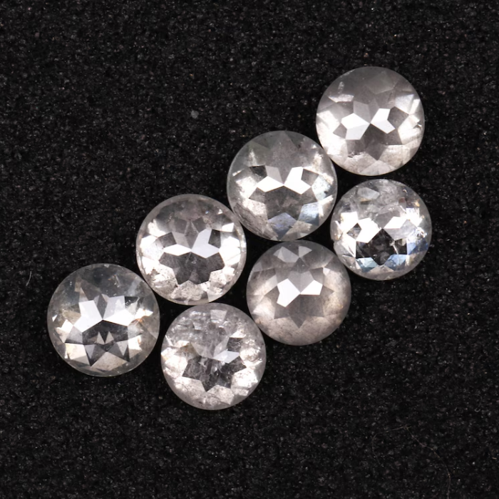 Natural Loose Round Rose Cut White Earth Mined Diamond - Minimal Carbon
