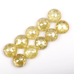 Natural Loose Round Rose Cut Yellow Earth Mined Diamond
