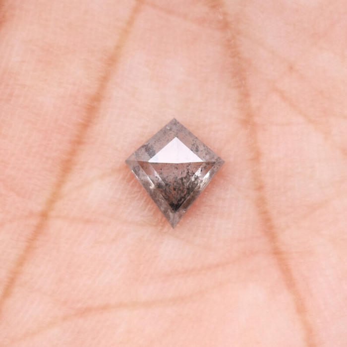 Natural Loose Salt and Pepper Kite Cut Diamond