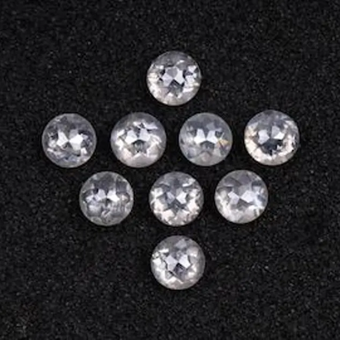 Round Rose Cut Natural Earth Mined Diamond - Minimal Carbon