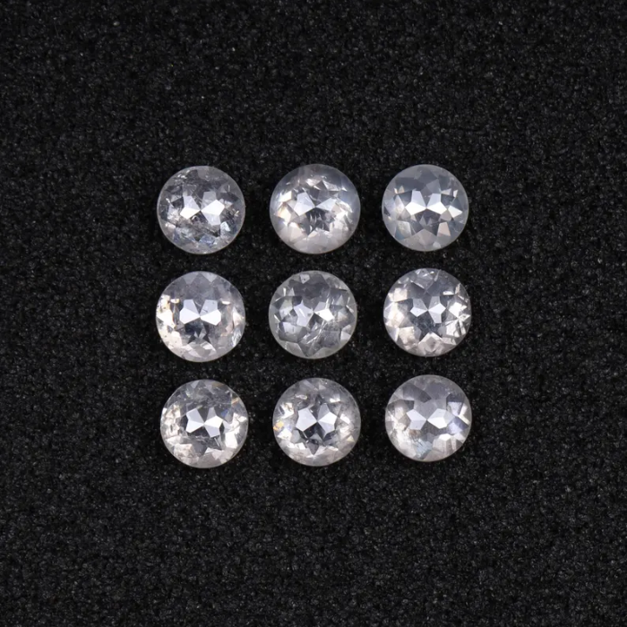 Round Rose Cut Natural Earth Mined Diamond - Minimal Carbon