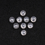 Round Rose Cut Natural Earth Mined Diamond - Minimal Carbon