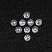 Round Rose Cut Natural Earth Mined Diamond - Minimal Carbon