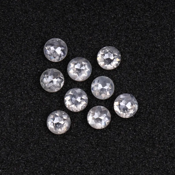 Round Rose Cut Natural Earth Mined Diamond - Minimal Carbon