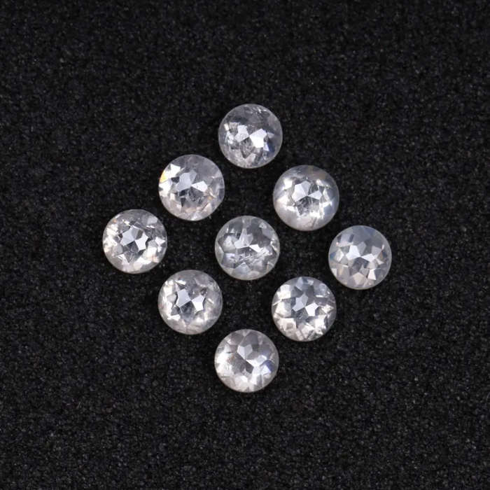Round Rose Cut Natural Earth Mined Diamond - Minimal Carbon