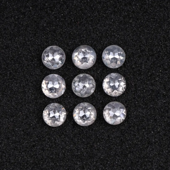 Round Rose Cut Natural Earth Mined Diamond - Minimal Carbon
