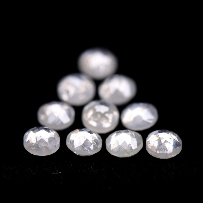 Natural Loose White Round Rose Cut Earth Mined Diamond