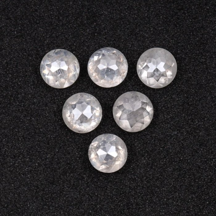 Natural Loose White Round Rose Cut Earth Mined Diamond - Minimal Carbon