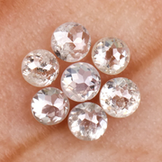 Natural Loose White Round Rose Cut Earth Mined Diamond - Minimal Carbon