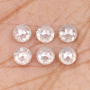 Natural Loose White Round Rose Cut Earth Mined Diamond - Minimal Carbon