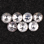 Natural Loose White Round Rose Cut Earth Mined Diamond - Minimal Carbon