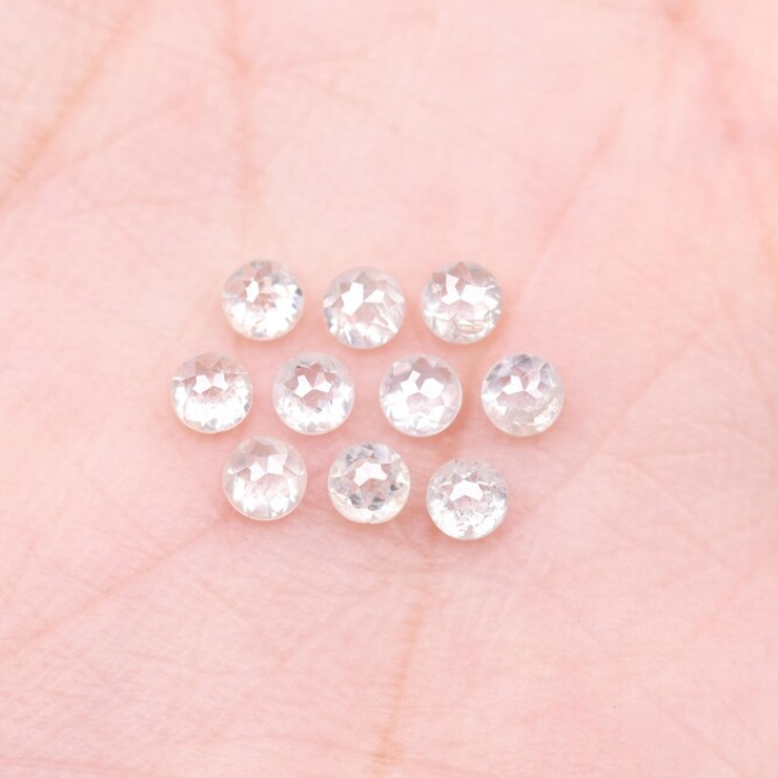 Natural Loose White Round Rose Cut Earth Mined Diamond
