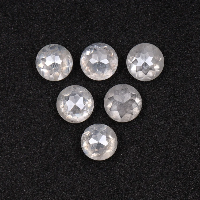 Natural Loose White Round Rose Cut Earth Mined Diamond - Minimal Carbon
