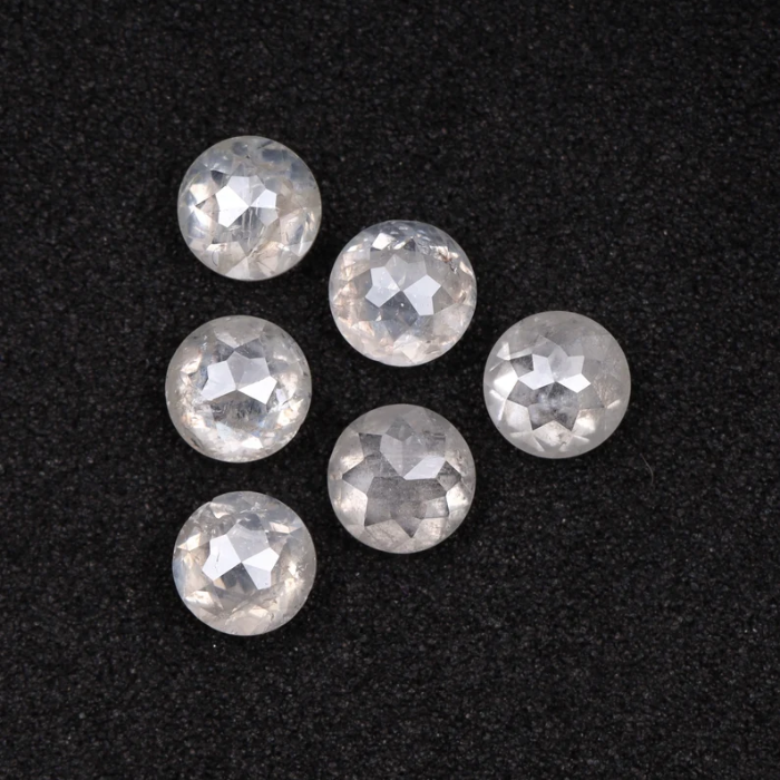 Natural Loose White Round Rose Cut Earth Mined Diamond - Minimal Carbon