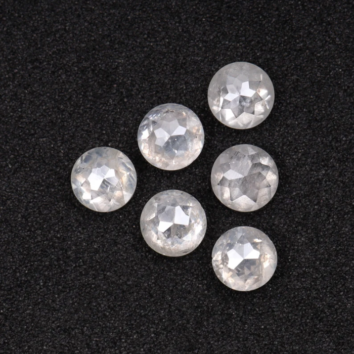 Natural Loose White Round Rose Cut Earth Mined Diamond - Minimal Carbon