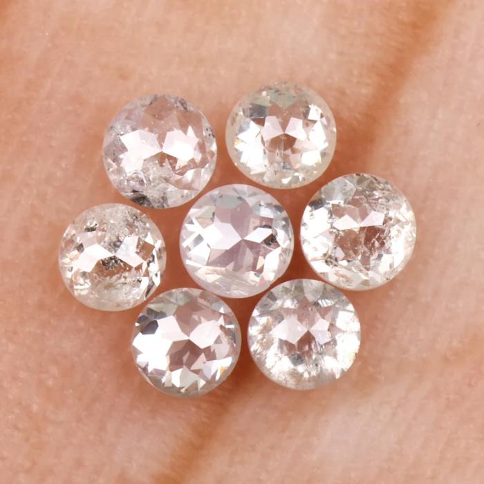 Natural Loose White Round Rose Cut Earth Mined Diamond - Minimal Carbon