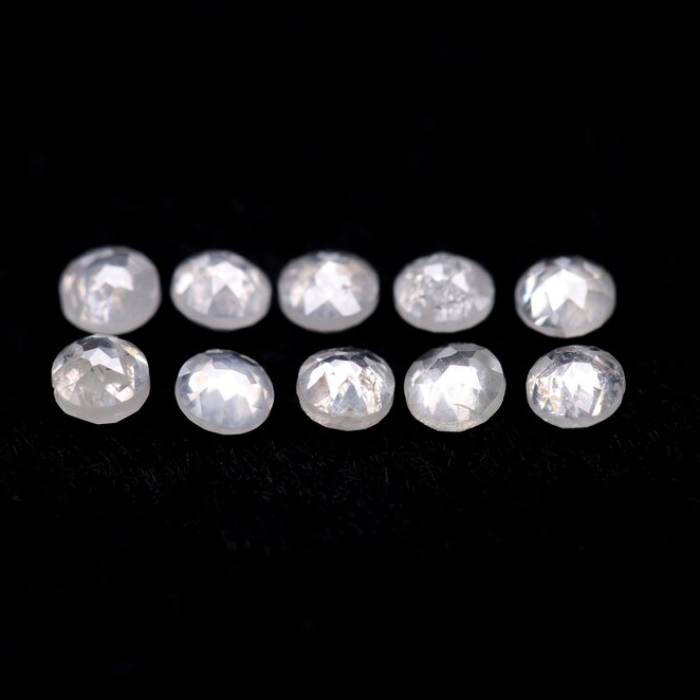 Natural Loose White Round Rose Cut Earth Mined Diamond