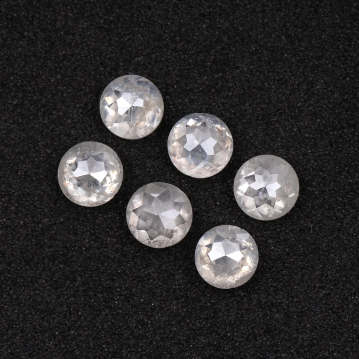 Natural Loose White Round Rose Cut Earth Mined Diamond - Minimal Carbon
