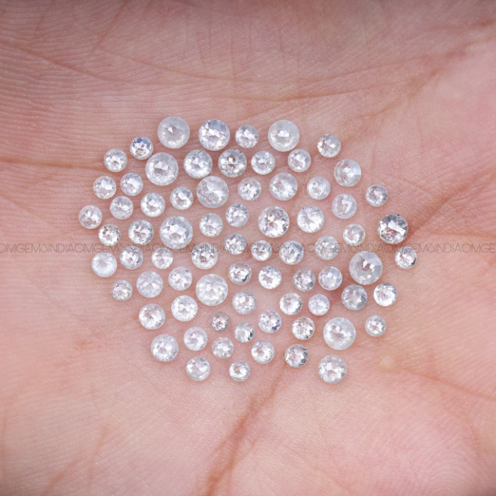Natural Loose White Round Rose Cut Earth Mined Diamond