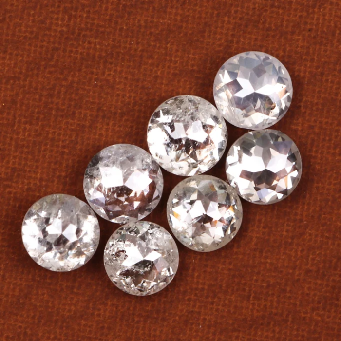 Natural Loose White Round Rose Cut Earth Mined Diamond - Minimal Carbon