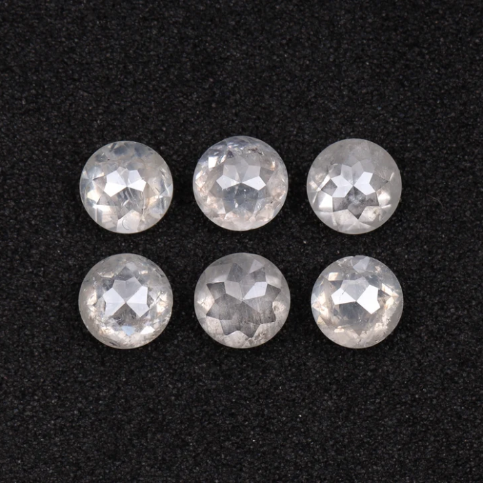 Natural Loose White Round Rose Cut Earth Mined Diamond - Minimal Carbon