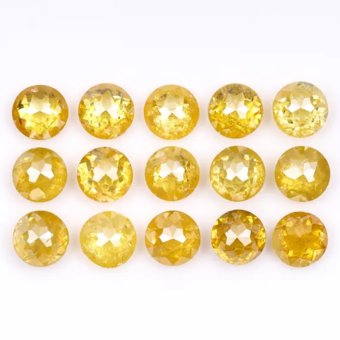 Natural Loose Yellow Color Round Rose Cut Diamond - Minimal Carbon