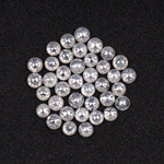 Natural Milky White Round Rose Cut Earth Mined Diamond