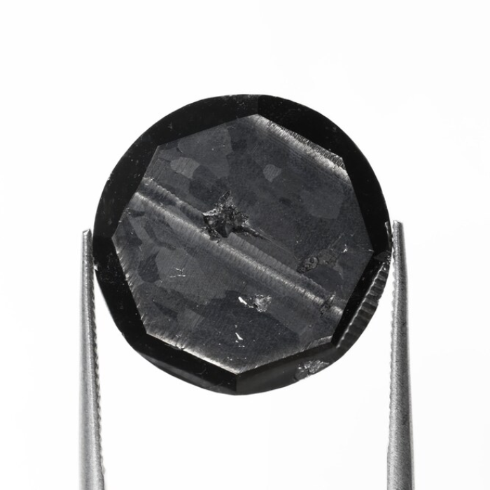 Natural Round Rose Cut Black Earth Mined Diamond