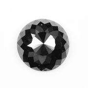 Natural Round Rose Cut Black Earth Mined Diamond