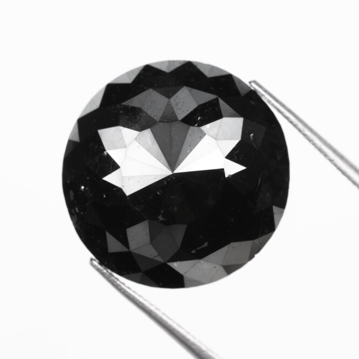 Natural Round Rose Cut Black Earth Mined Diamond