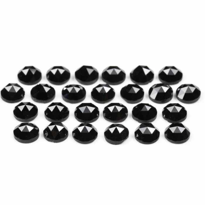 Natural Round Rose Cut Black Loose Earth Mined Diamond