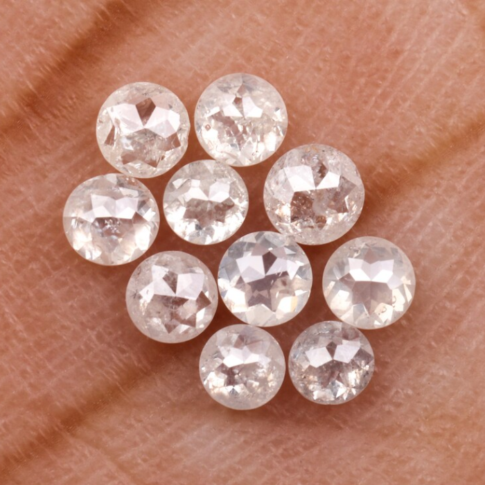 Natural Round Rose Cut Loose Earth Mined Diamond