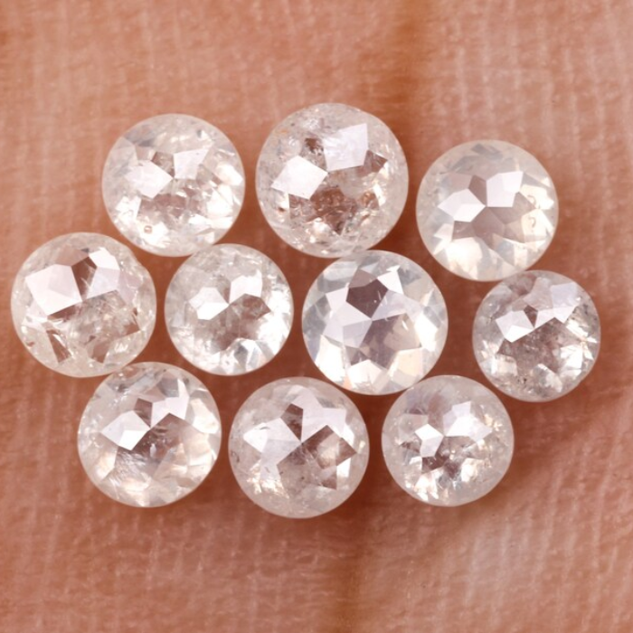 Natural Round Rose Cut Loose Earth Mined Diamond
