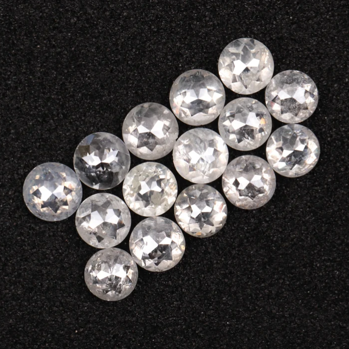 Natural Round Rose Cut Loose White Earth Mined Diamond - Minimal Carbon